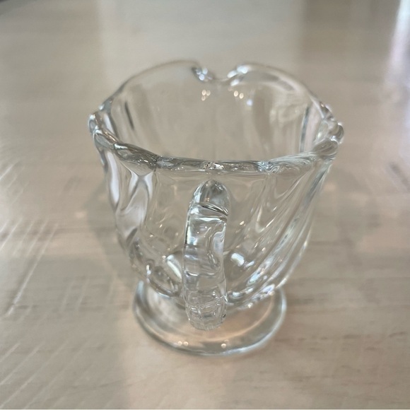 Colony Clear Mini Footed Creamer by Fostoria Heavy Swirl Pattern - Picture 3 of 13